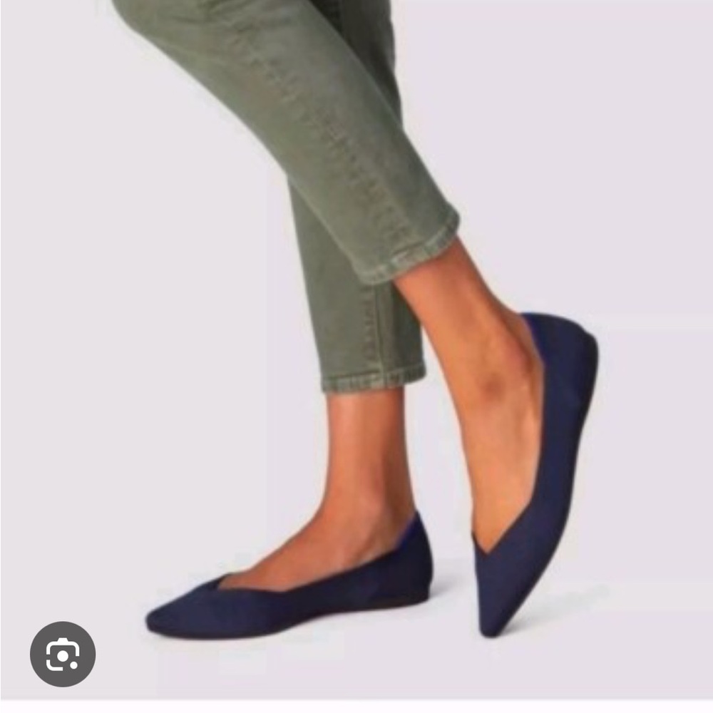 Rothys Women’s The Point Toe Flats Size 13 In Cobalt Blue Recycled NWOT